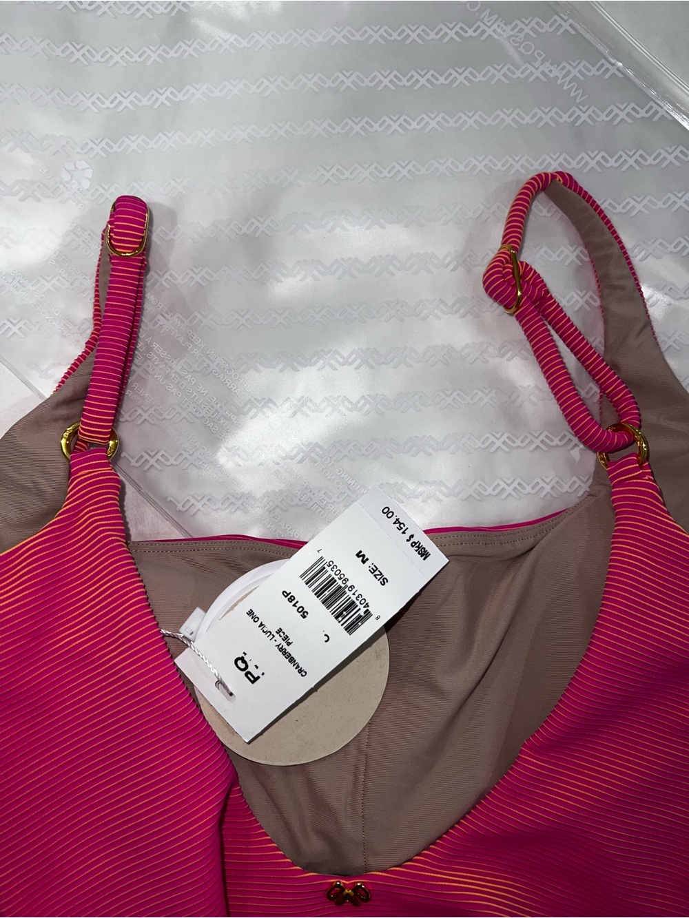 Women’s Pink Scoop Neck One-Piece Swimsuit PQ Swim Lucia - Picture 11 of 11